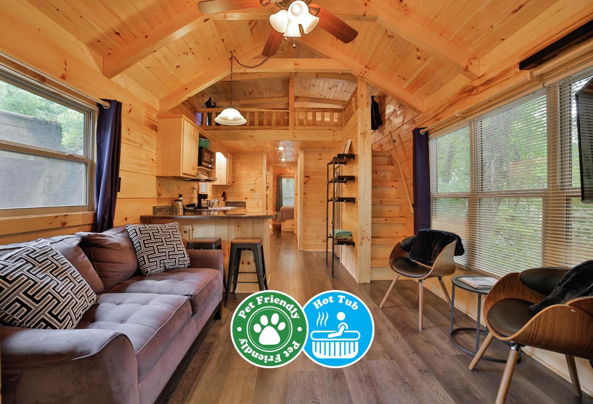 Thomas Cabin Forest Tiny Cabin With Hot Tub チャタヌーガ エクステリア 写真